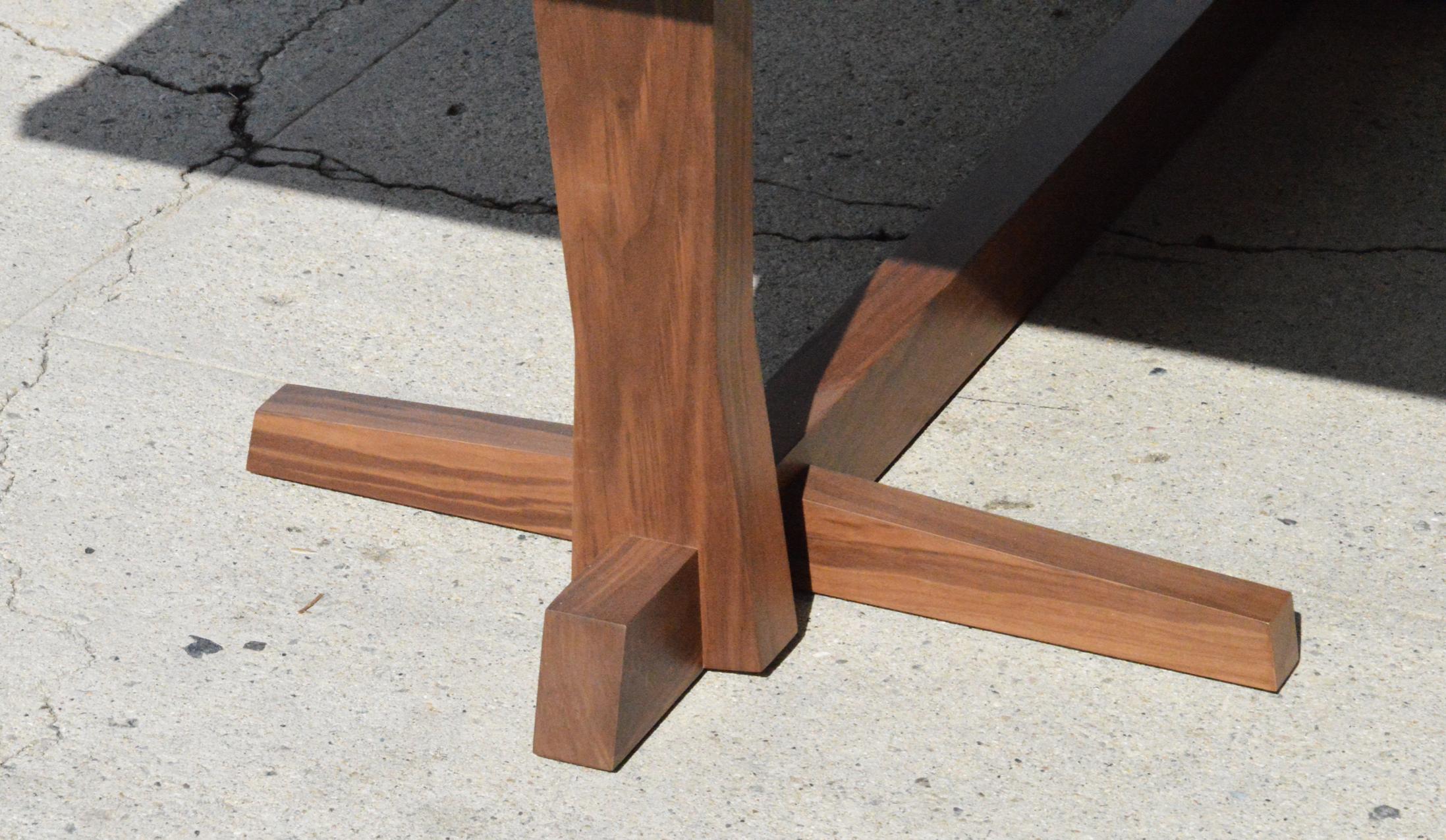 Hand-Crafted Custom Walnut Slab Live Edge Dining Table For Sale