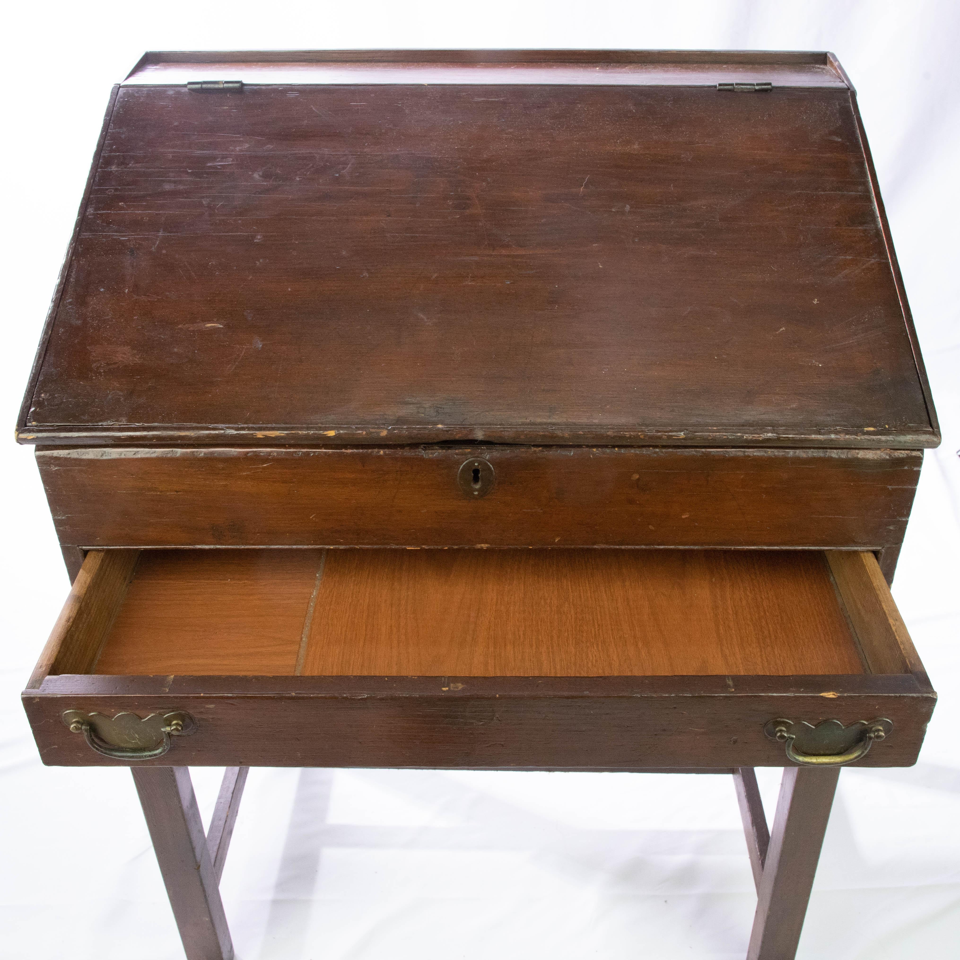 slanted desk