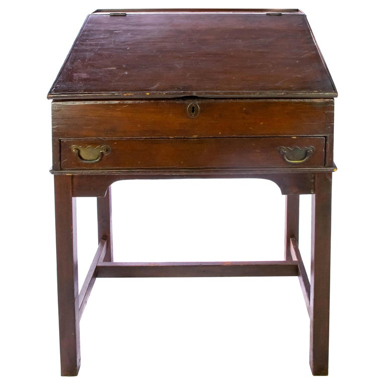 Walnut Slant Top Desk 19th Century For, Antique Slanted Writing Desk