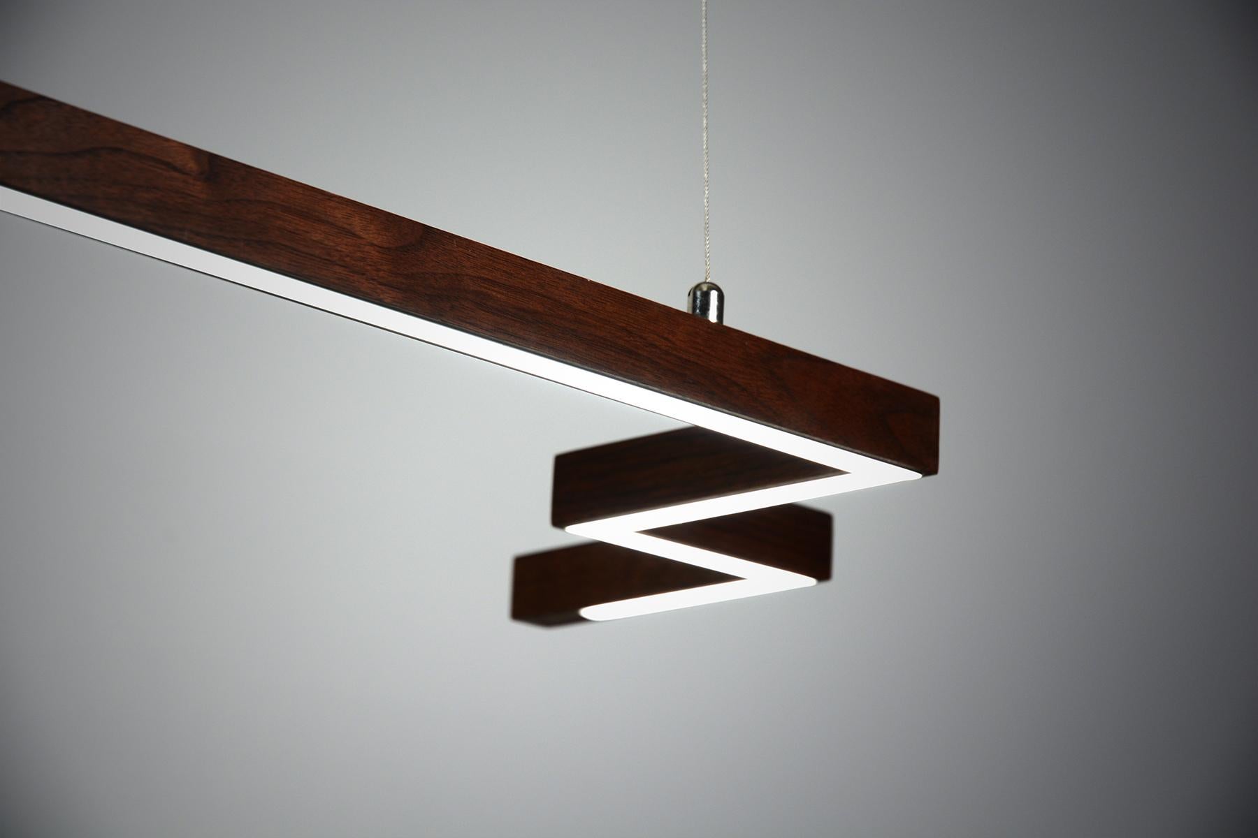 Canadian Walnut Small Bolt Sconce, Pendant by Hollis & Morris