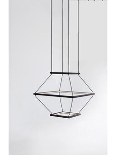 Petite lanterne suspendue en noyer par Hollis & Morris