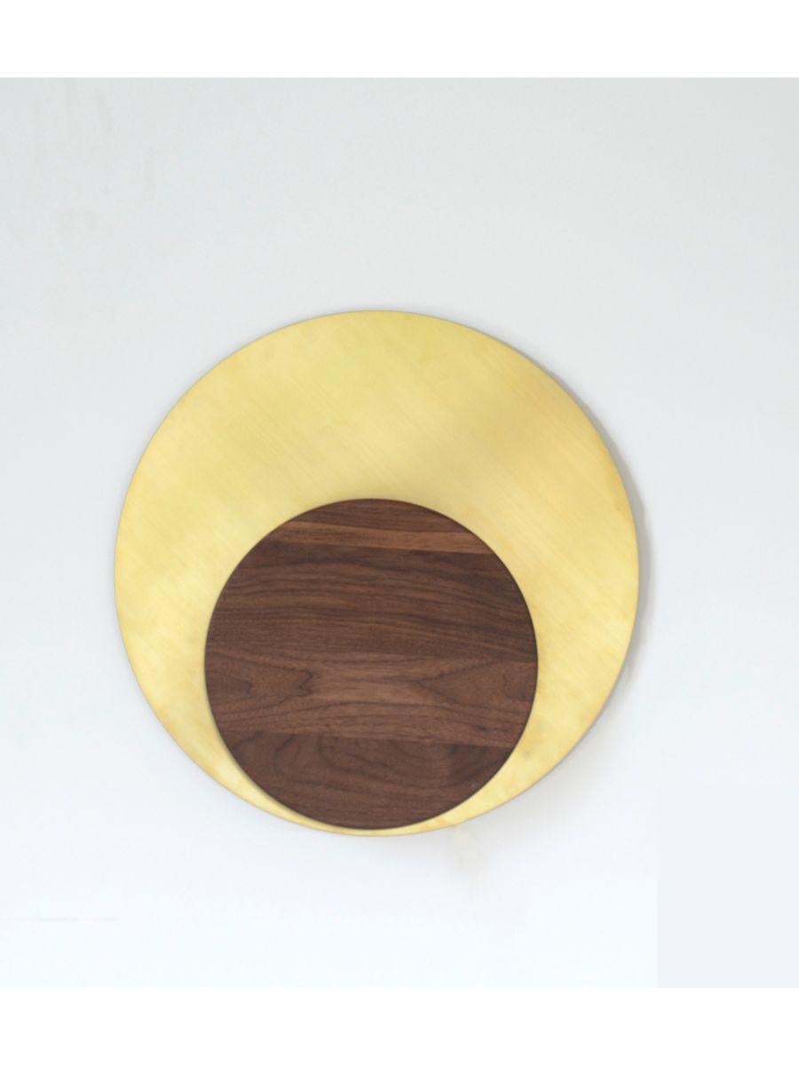Walnut small rise sconce by Hollis & Morris
Dimensions: Diameter 17.5