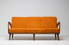 Walnut Sofa by Sprij Meubelen, Vlaardingen, Netherlands, 1950