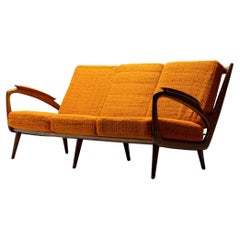 Vintage Walnut Sofa by Sprij Meubelen, Vlaardingen, Netherlands, 1950