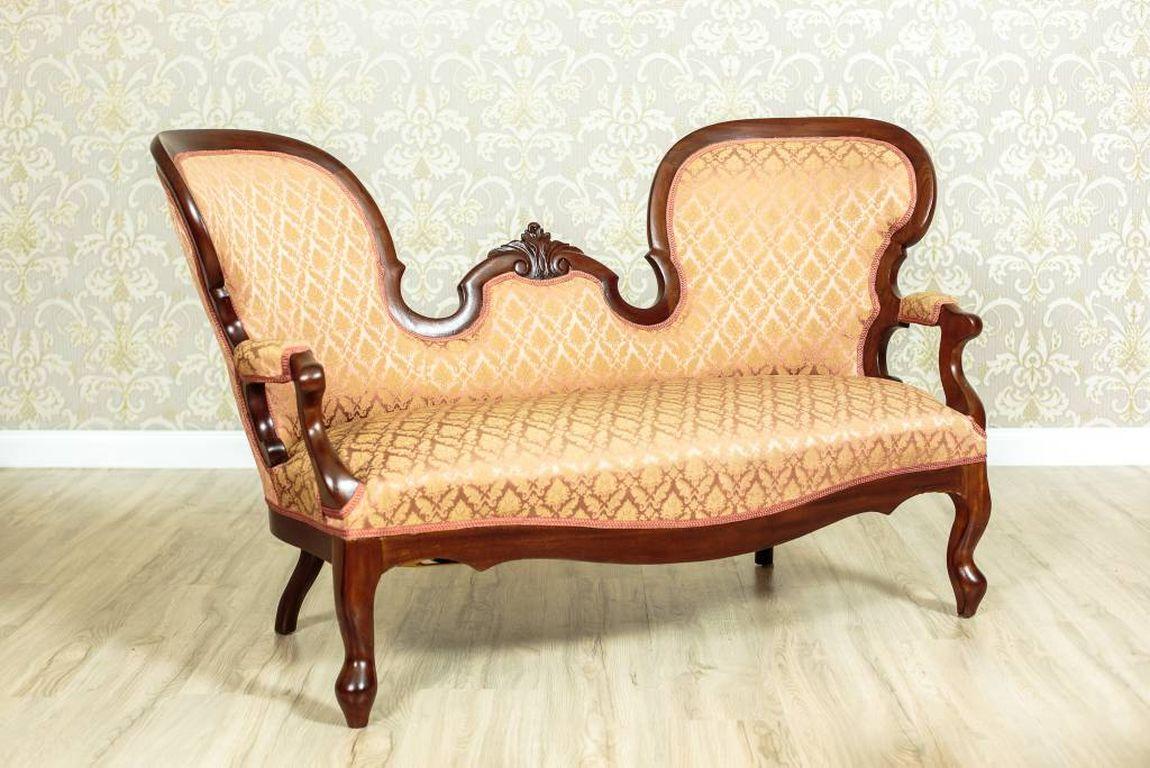 European Walnut Sofa, circa 1880 For Sale