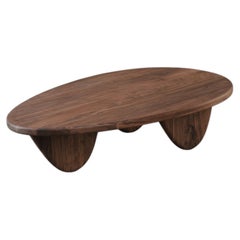 Walnut Solid Wood Coffee Table, Fishes Series 1 by Joel Escalona