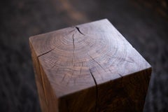 Tavolino cubico in legno massello di noce (12" x 12" x 20" H) COPPIA