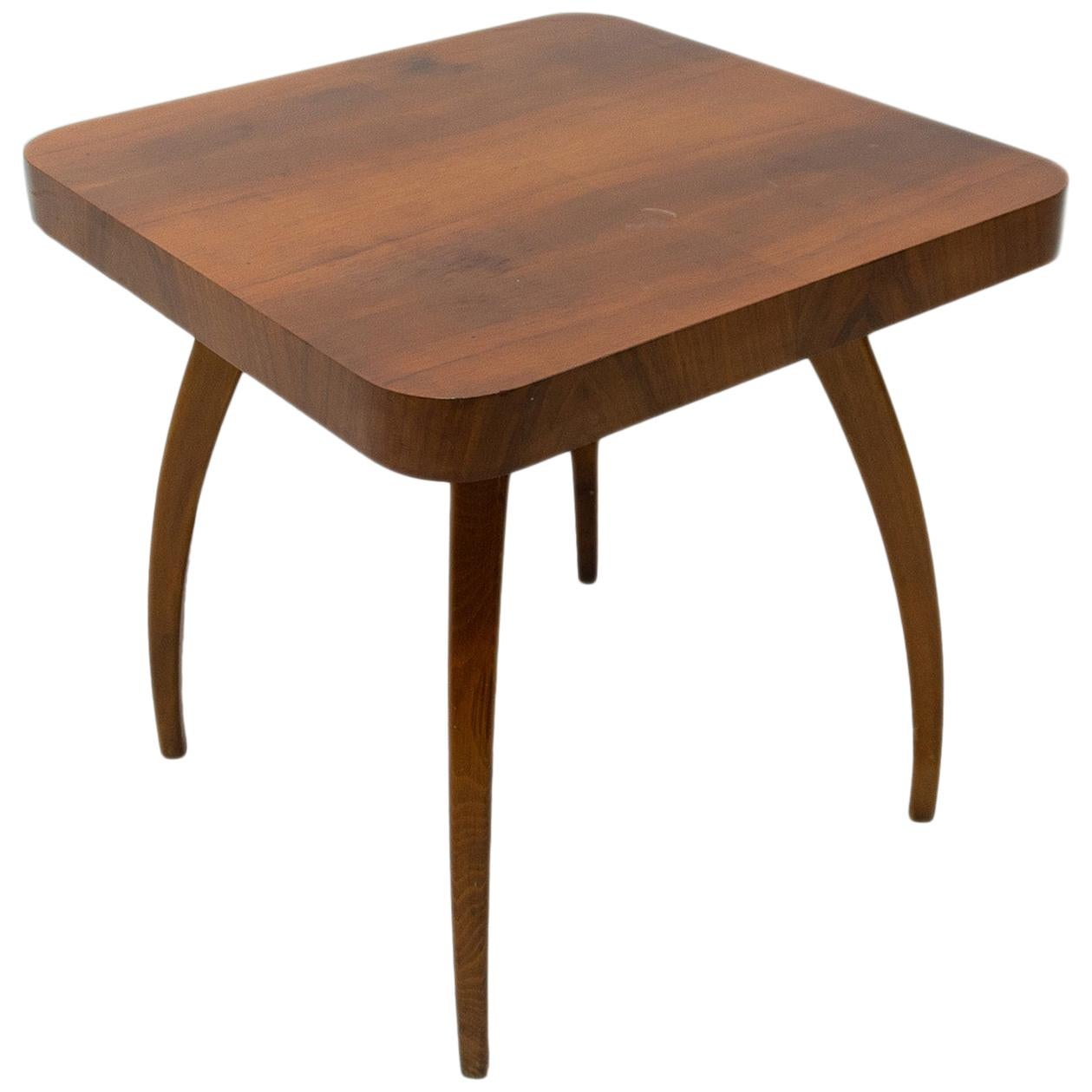 Walnut Spider Table H-259 by Jindrich Halabala, 1950s, Czechoslovakia For Sale