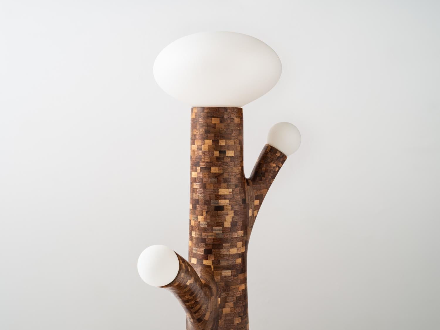 American Walnut STACKED Tabletop Lamp No.3, Available Now For Sale