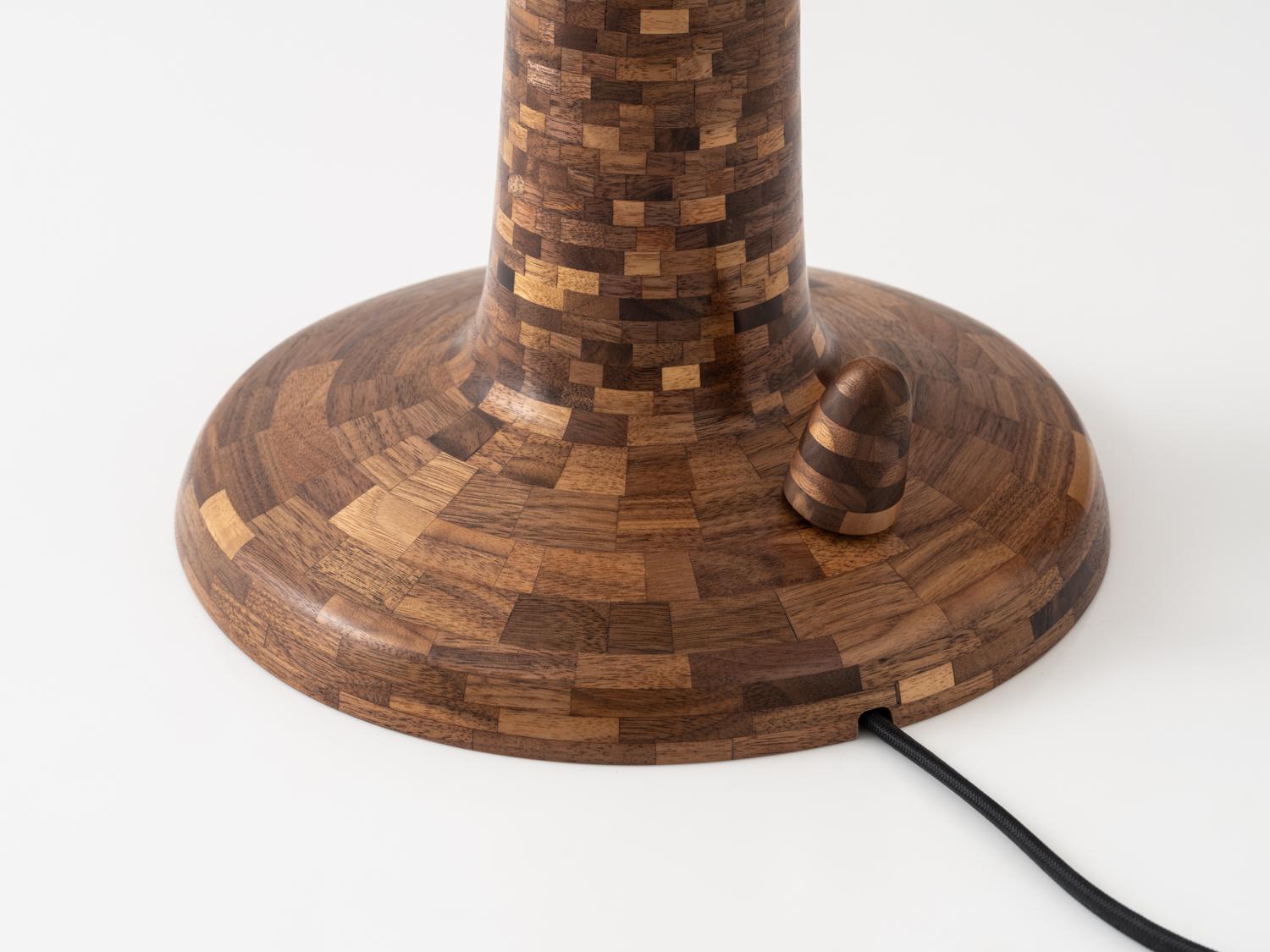 Blackened Walnut STACKED Tabletop Lamp No.3, Available Now For Sale