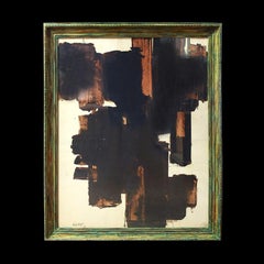 Macchia di noce su carta del 1953 - Opera d'arte di Pierre Soulages