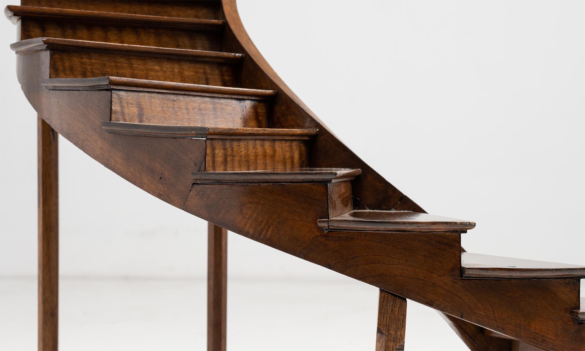 Walnut staircase model

England Circa 1890

Beautifully made spiral staircase, likely created by an apprentice woodworker as proof of concept for their design.

Measures: 28.25”W x 21.25”D x 22”H.