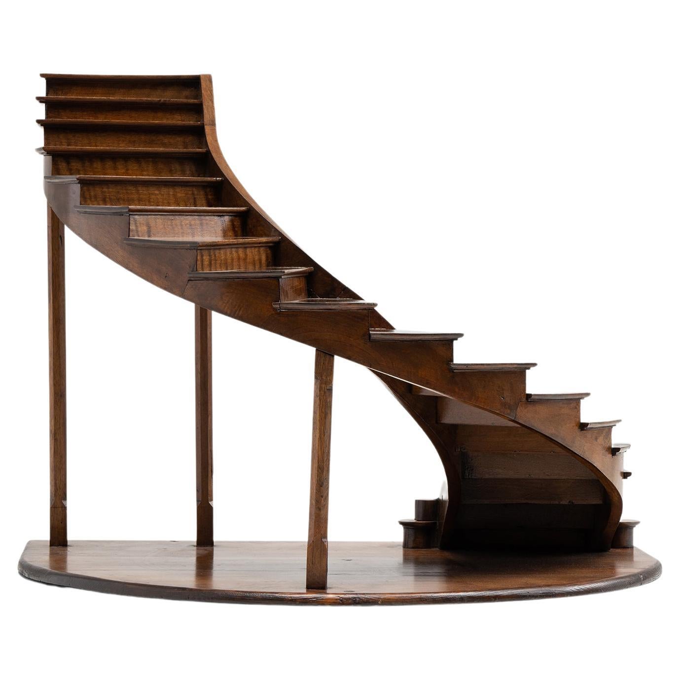 Walnut Staircase Model, England circa 1890