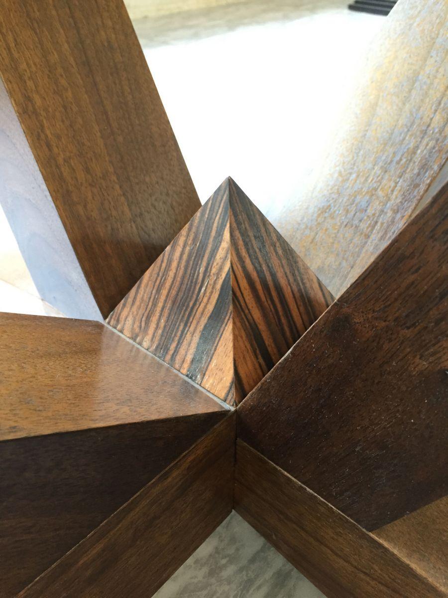 Modern Walnut Star Dining Table by Lee Weitzman For Sale