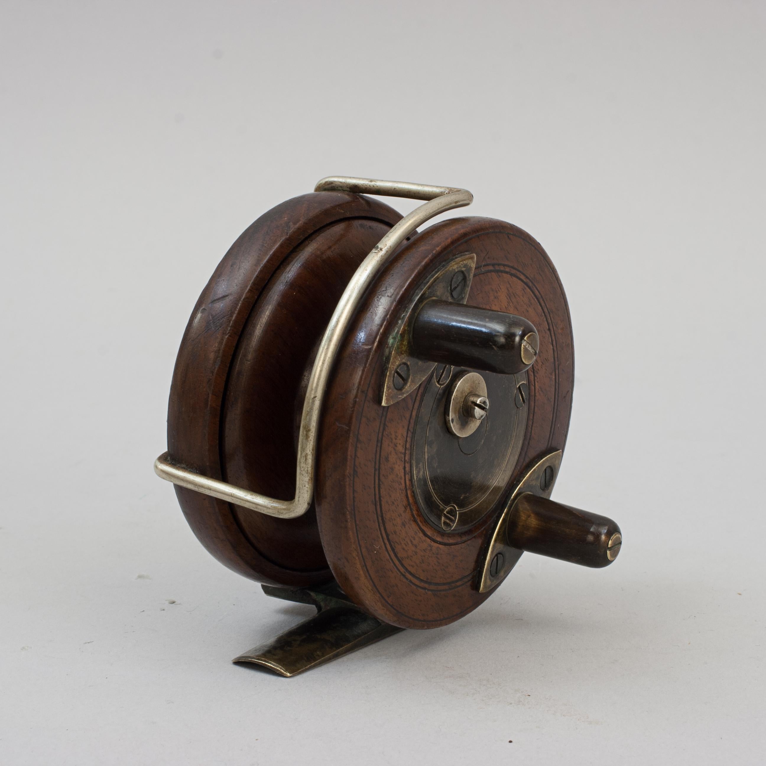 British Walnut Starback Fishing Reel