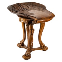 Walnut Stool, Louis XV Style
