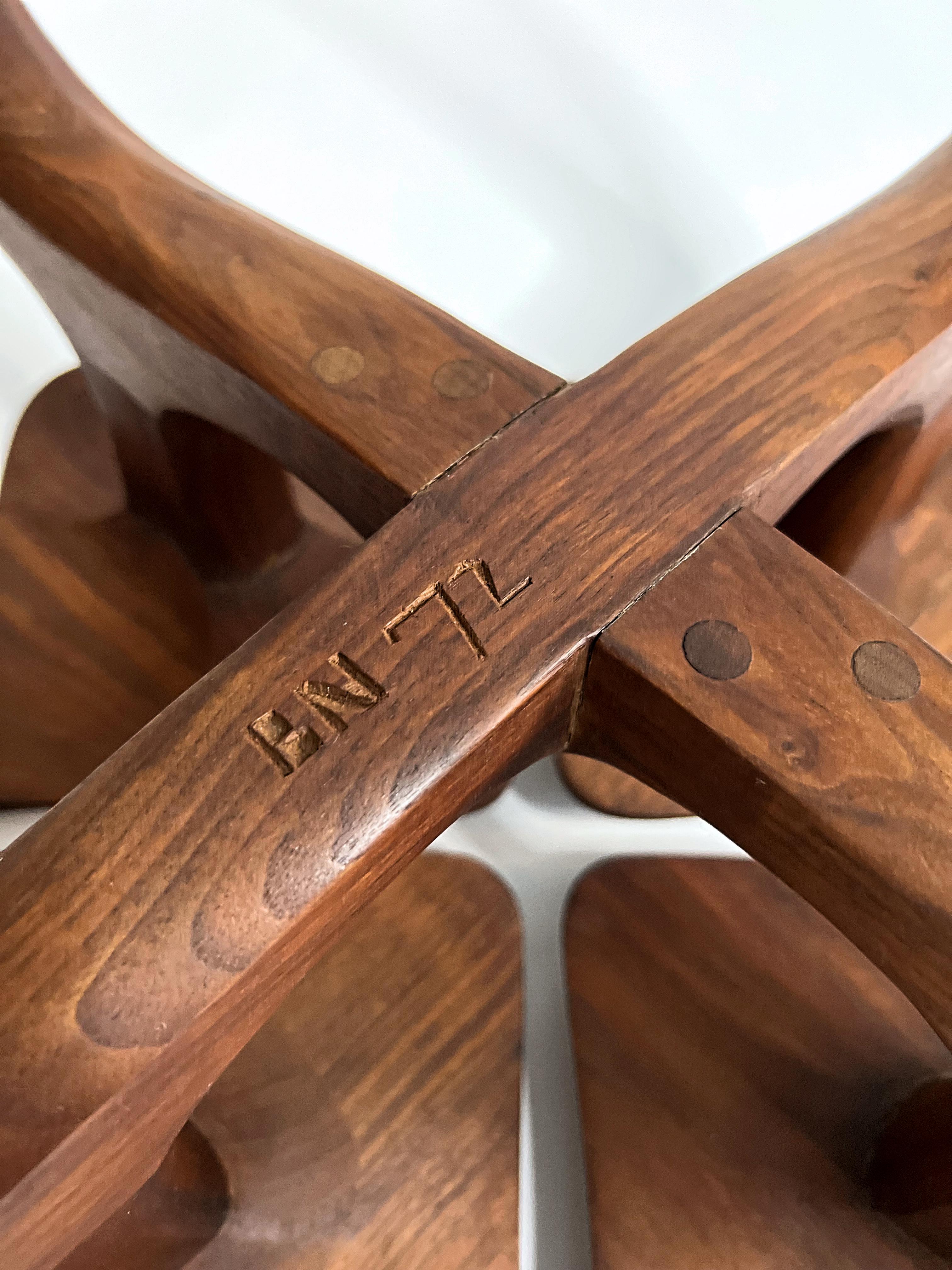 Mid-Century Modern Walnut Studio Craft End Table, 1970s, Artisan Woodworker, Signed For Sale