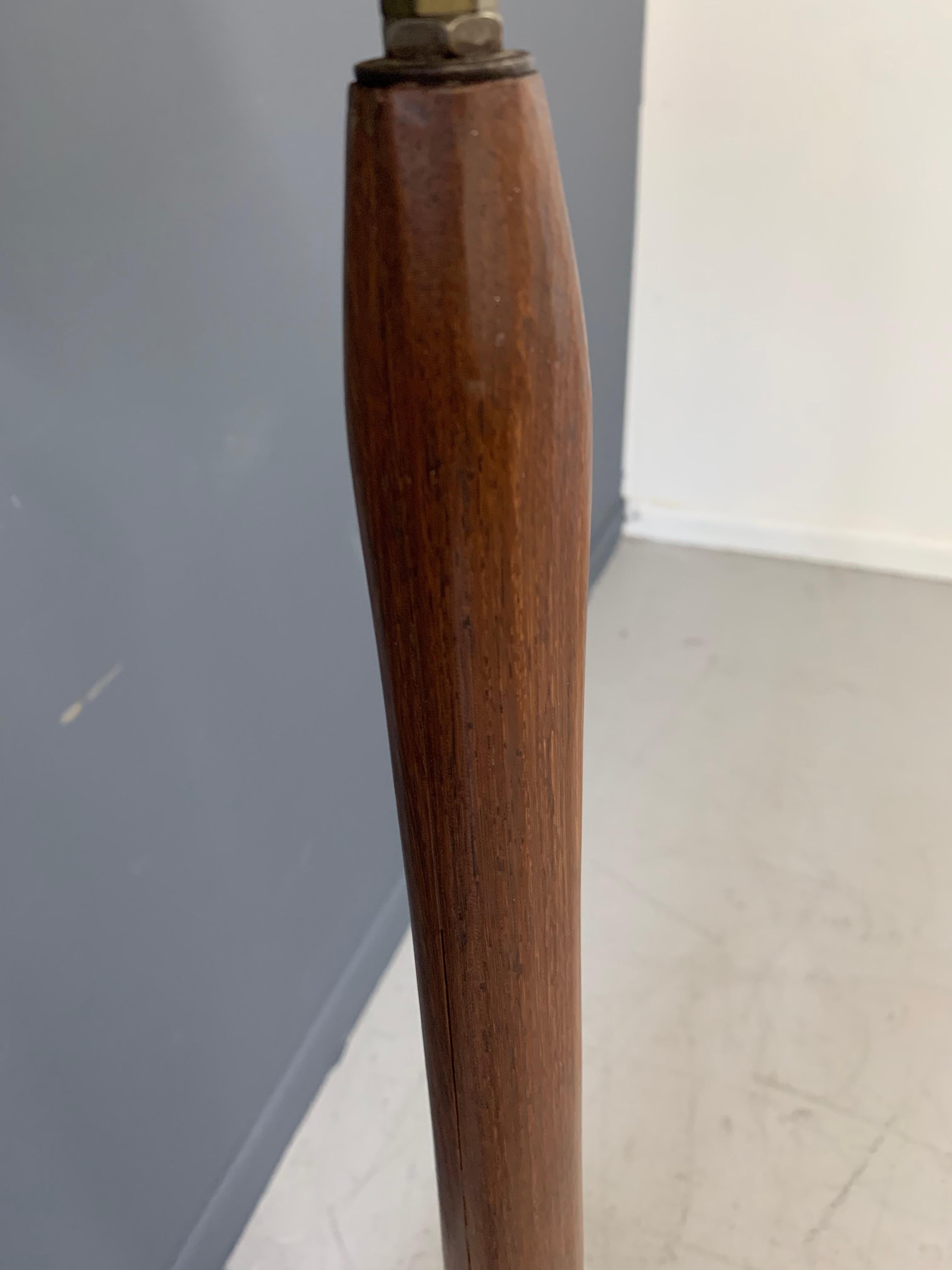 Mid-Century Modern Walnut Studio Hand Carved Floor Lamp in The Style of Philip Lloyd Powell For Sale