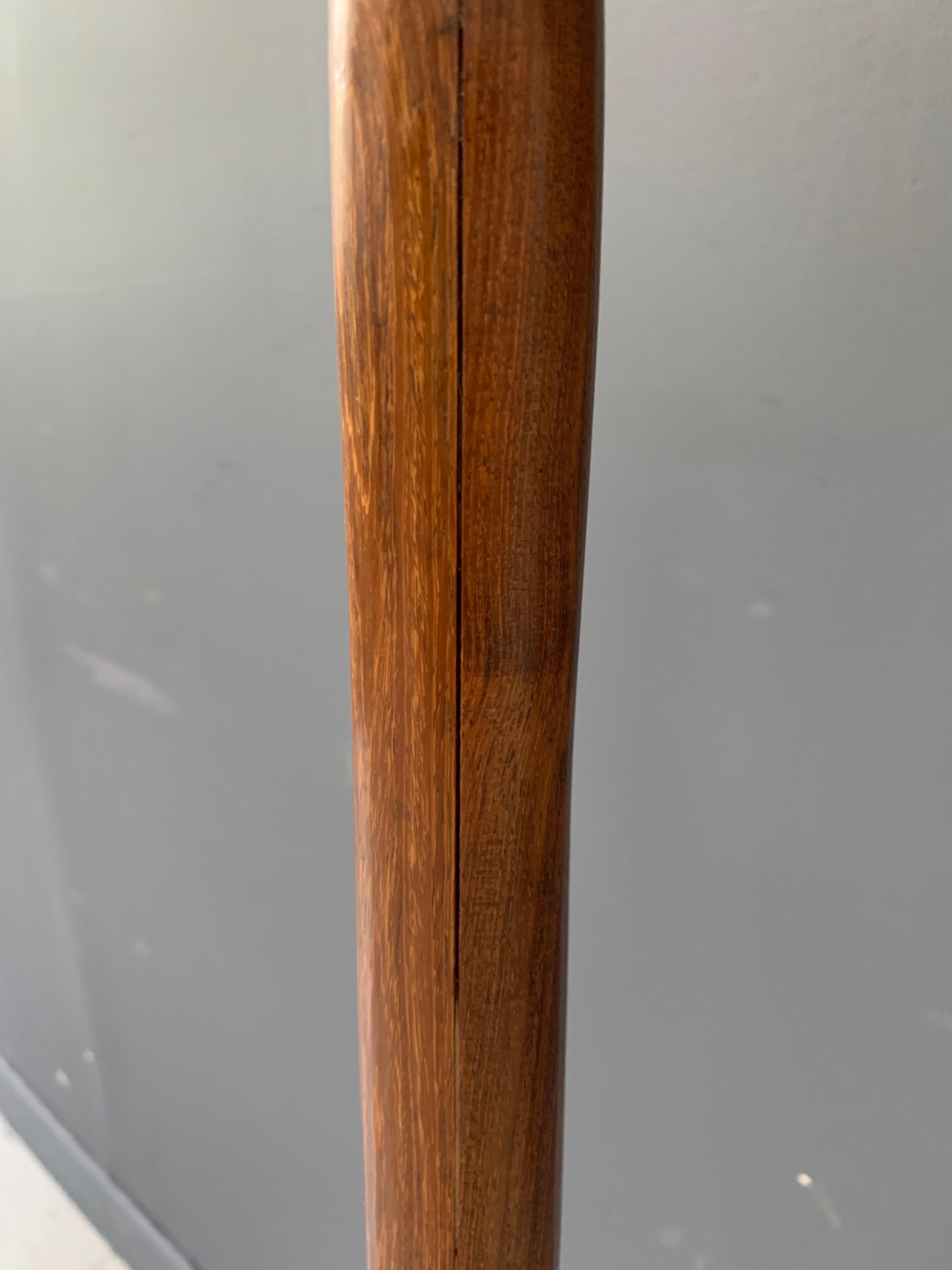 Hand-Crafted Walnut Studio Hand Carved Floor Lamp in The Style of Philip Lloyd Powell For Sale