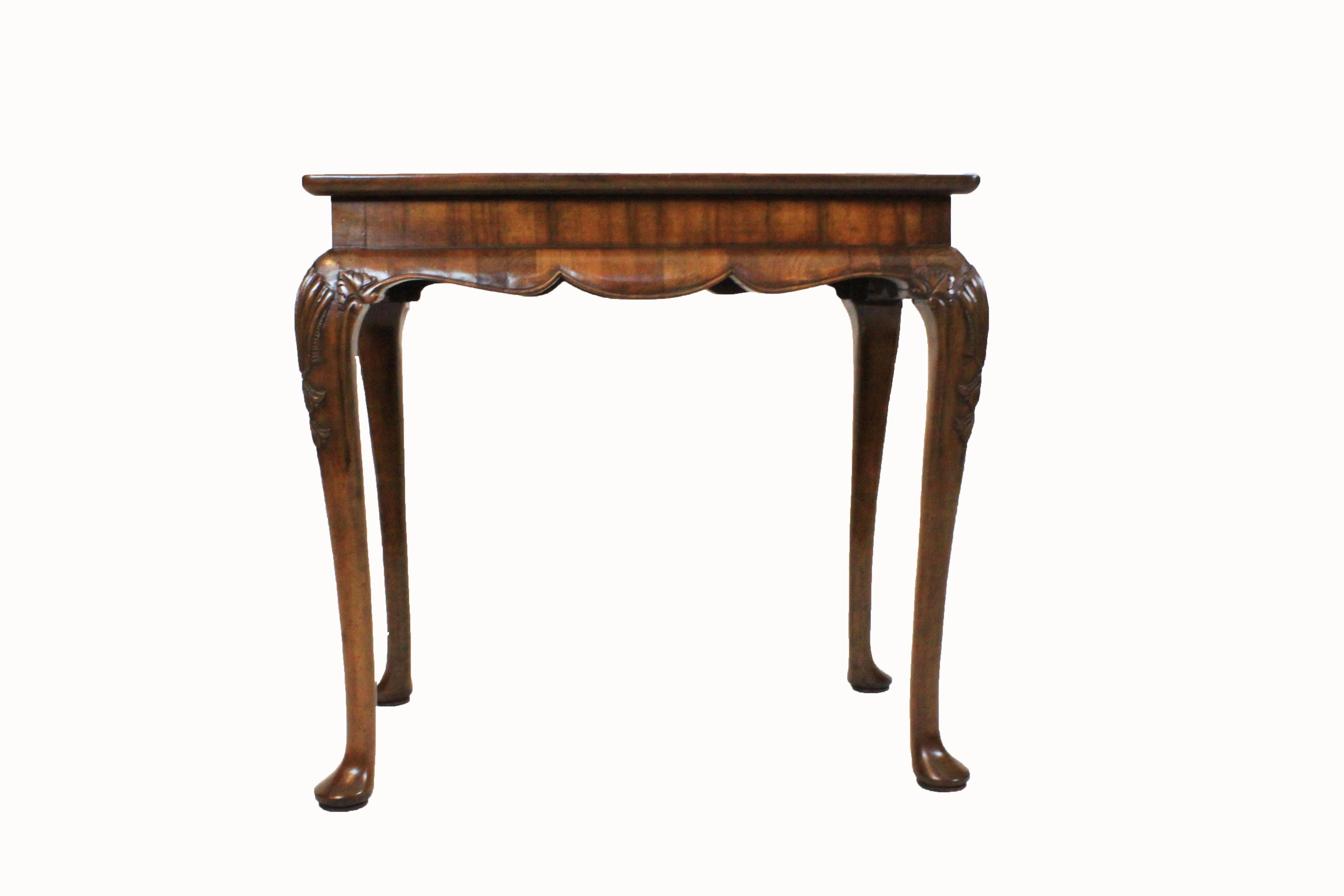 Georgian Walnut Chippendale Style Tea Table