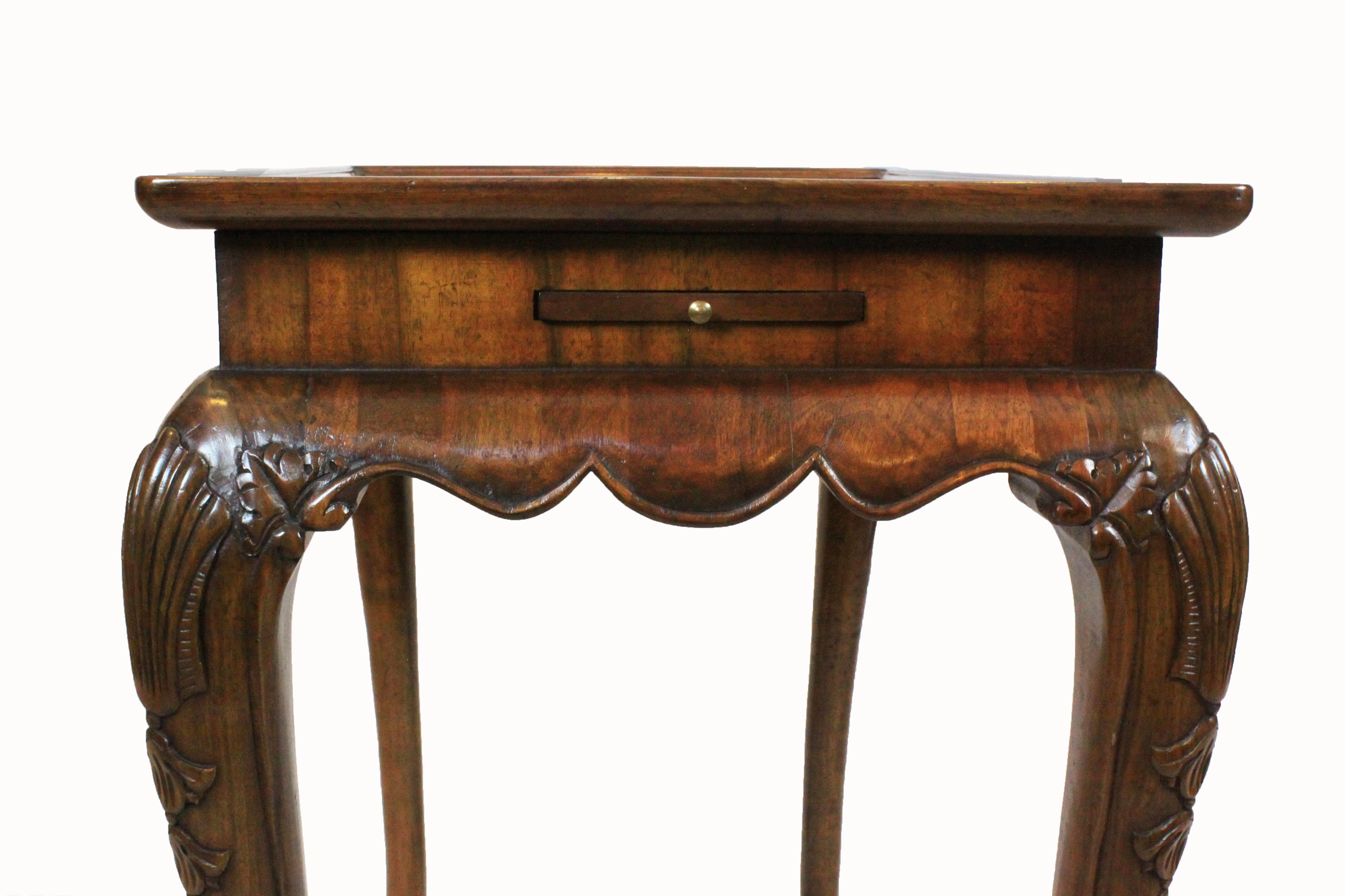 Walnut Chippendale Style Tea Table In New Condition In Woodbury, CT