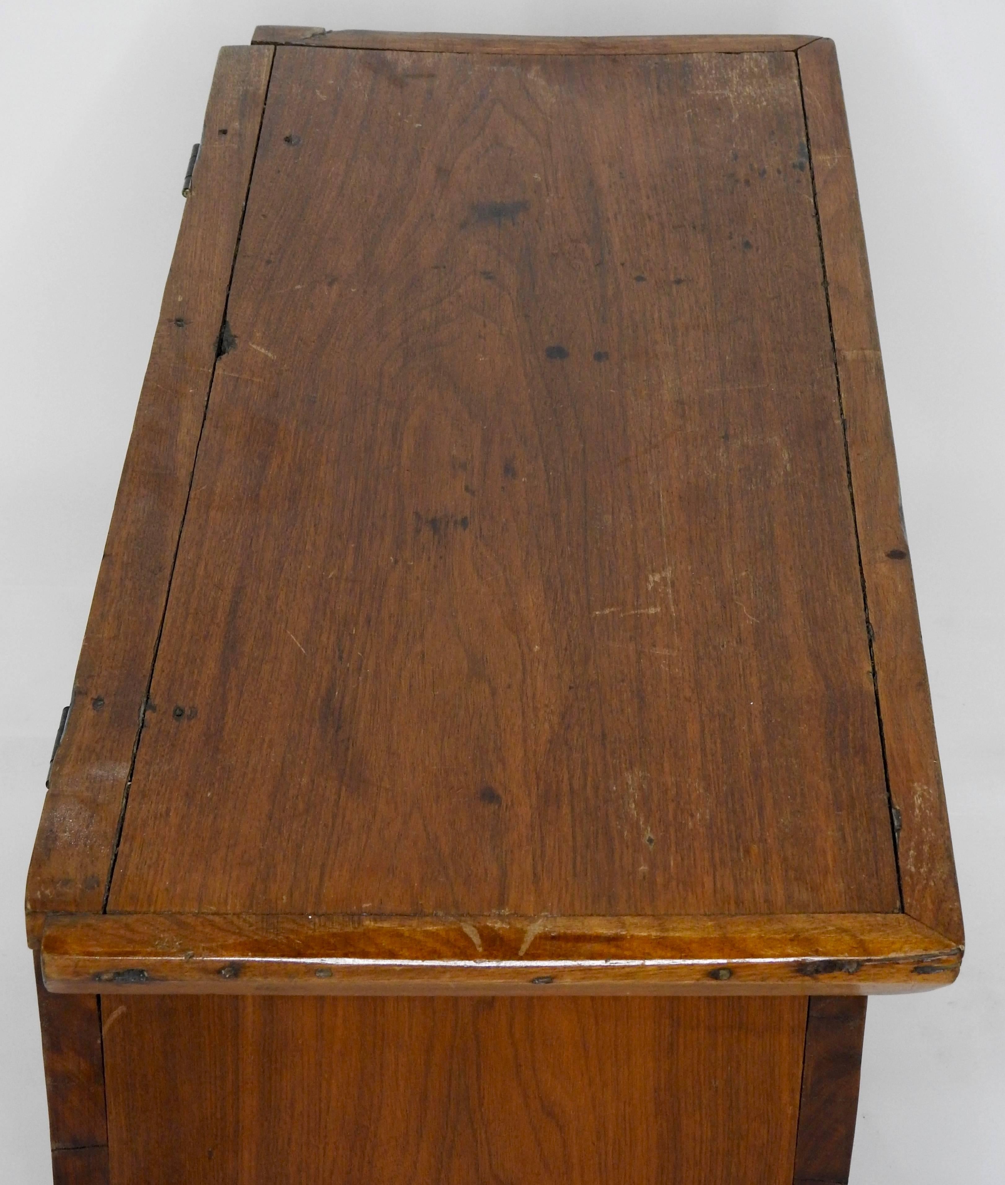 Wood Walnut Sugar Chest with Lift Top, Early 19th Century For Sale