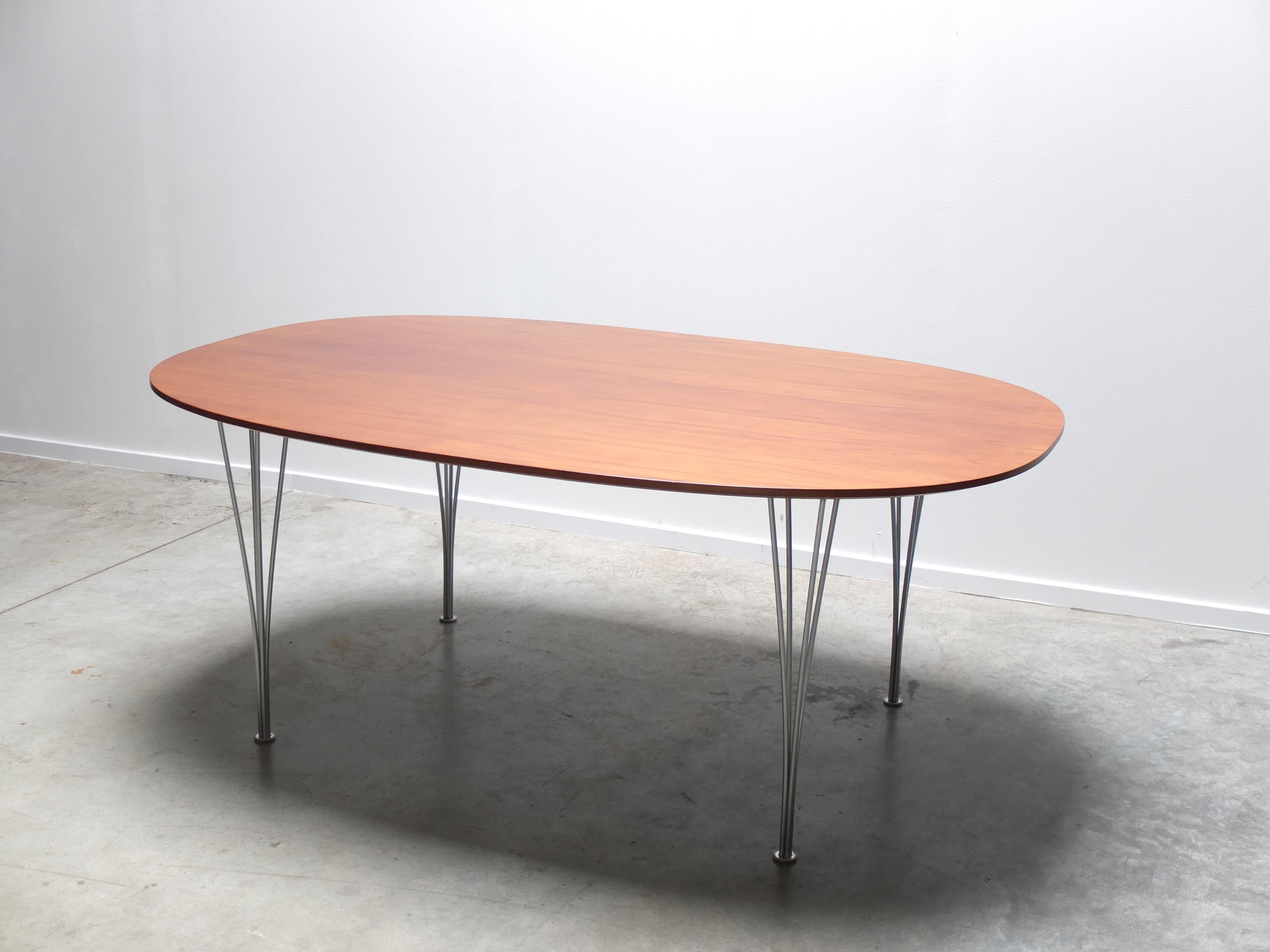 Danish Walnut 'Superellipse' Table by Piet Hein & Bruno Mathsson for Fritz Hansen, 1960