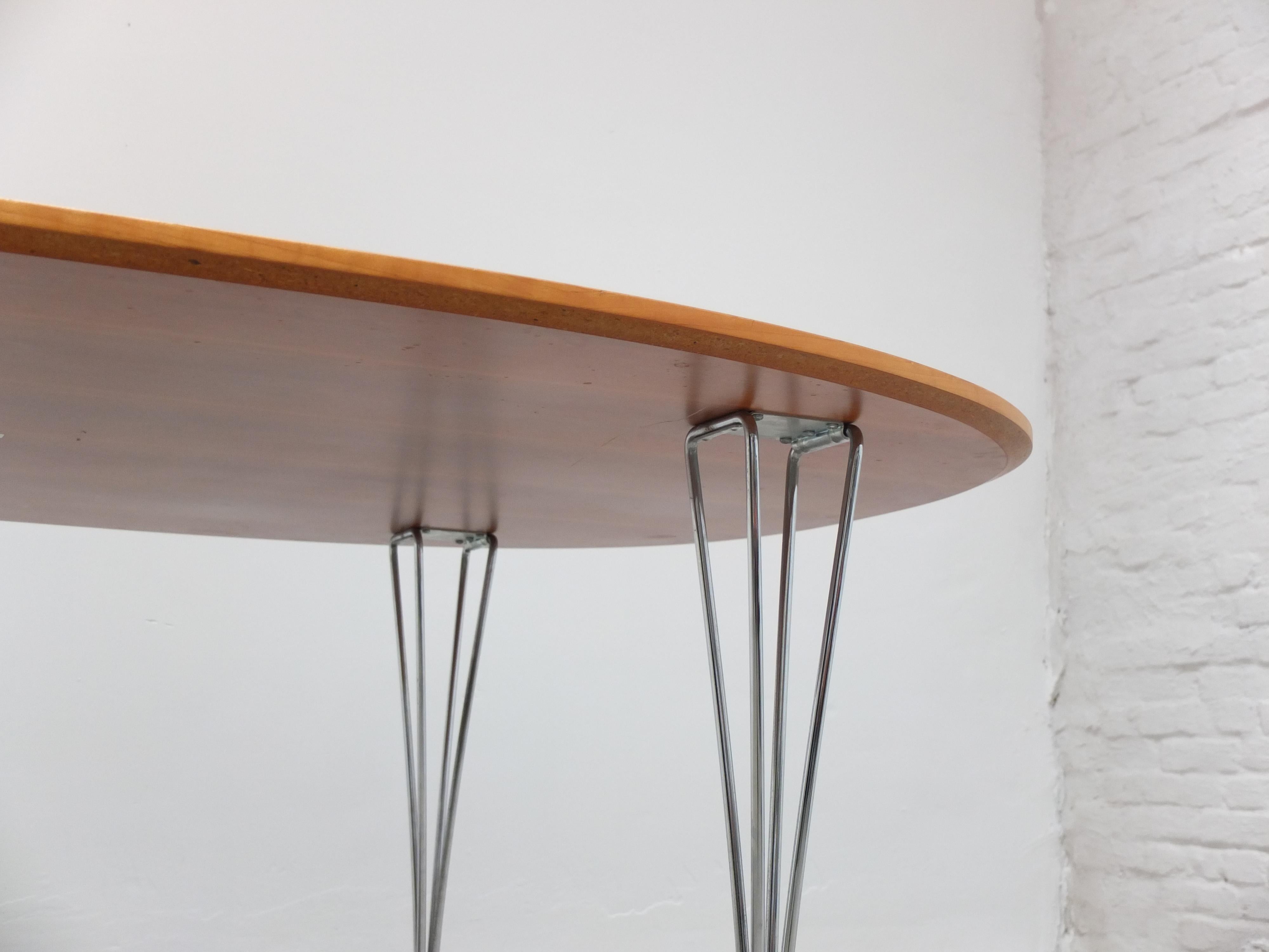 Walnut 'Superellipse' Table by Piet Hein & Bruno Mathsson for Fritz Hansen, 1967 For Sale 2