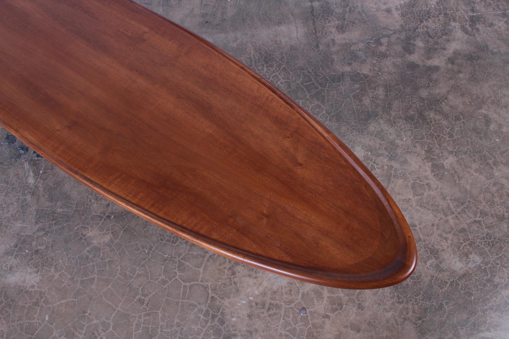 Walnut Surfboard Coffee Table by T.H. Robsjohn-Gibbings 4