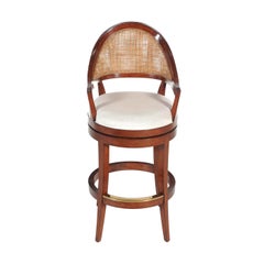 Walnut Swivel Bar Stool