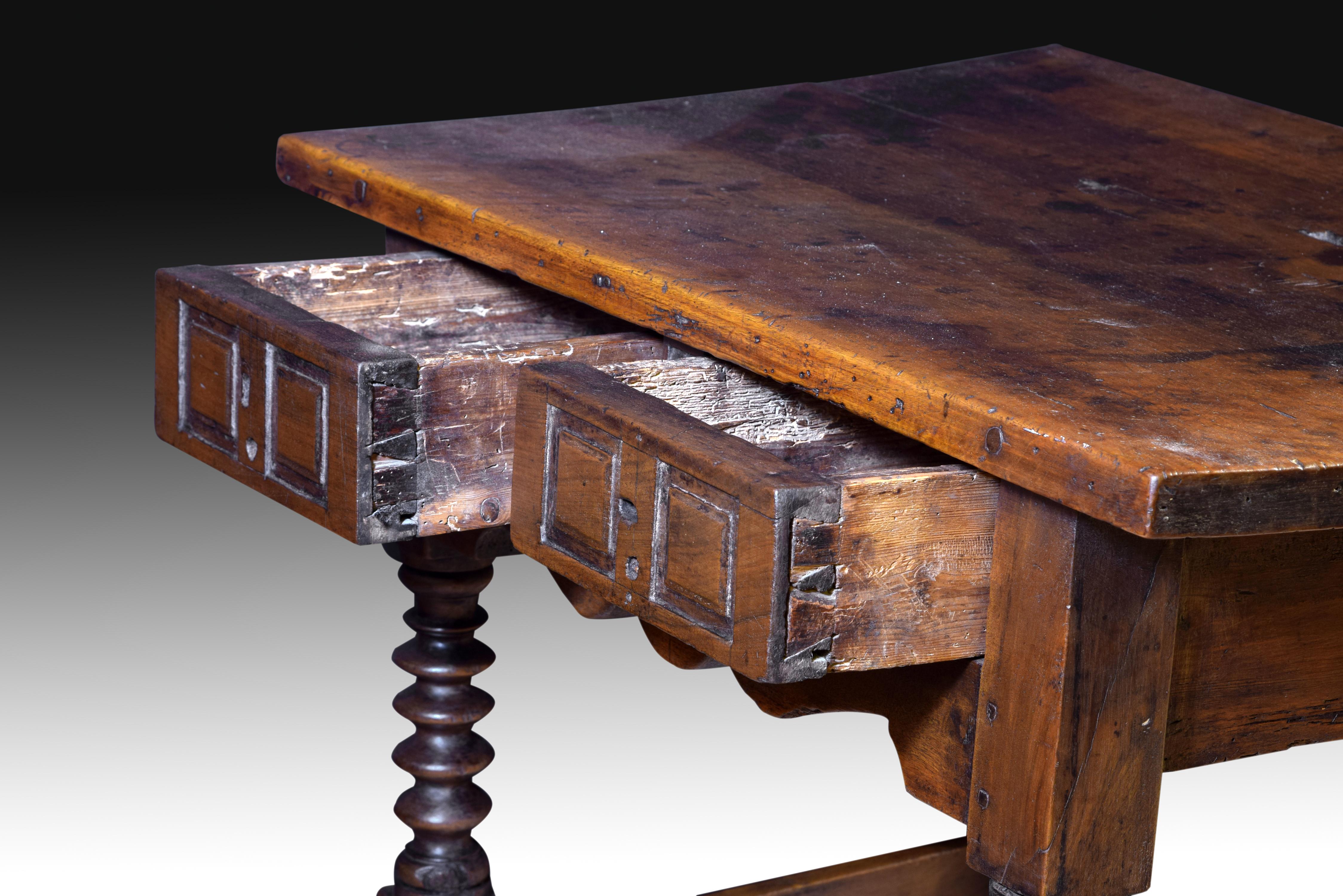 Spanish Walnut Table, 17th Century For Sale