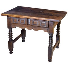 Antique Walnut Table, 17th Century