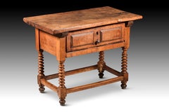 Walnut Table, Guadalajara, Spain, 17th Century