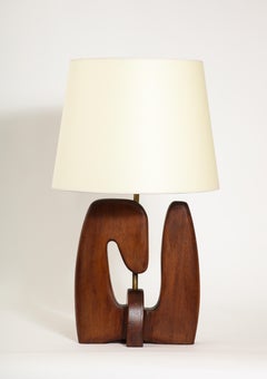 Walnut Table Lamp After Noguchi, USA 1960's