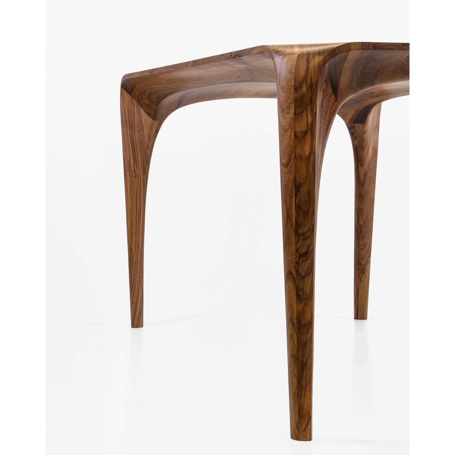 Tischspline aus Nussbaumholz Handgefertigt von Maxime Goléo (Moderne) im Angebot