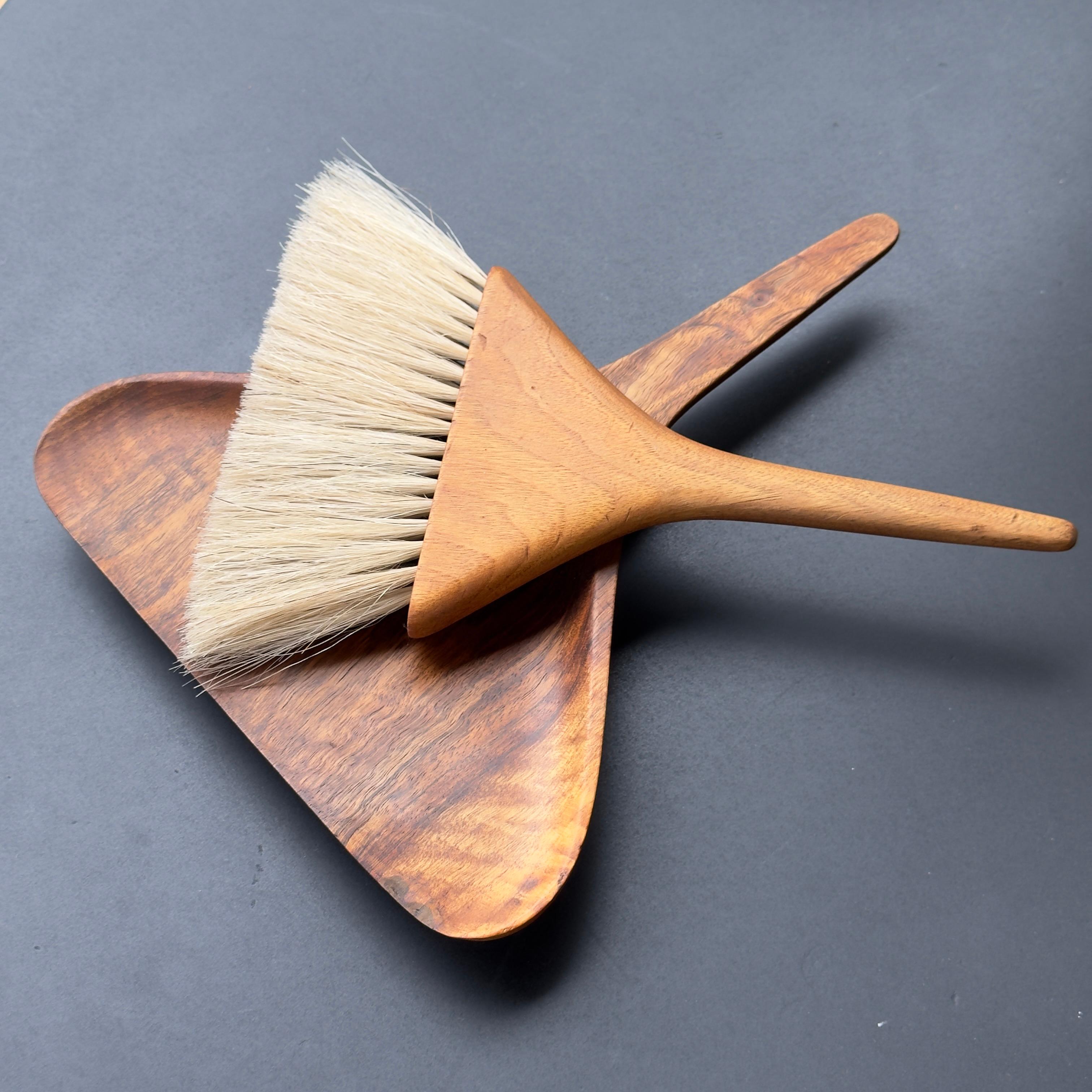 Mid-Century Modern Walnut Table Sweeper #4264 Carl Auböck II For Sale