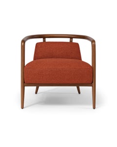 Walnut, Terracotta Brown Modern Essex Armchair