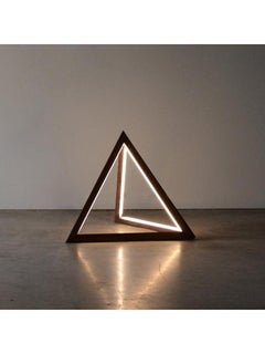 Walnut Tetra Floor Light by Hollis & Morris