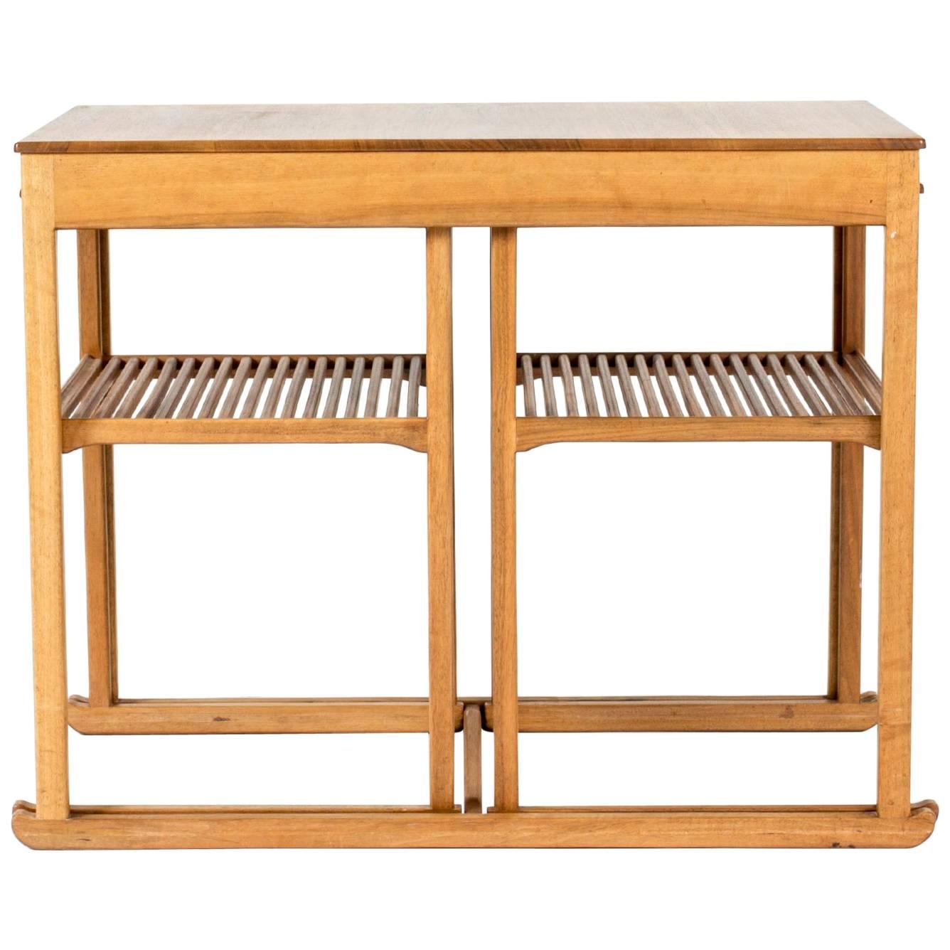 Walnut "The Sled" Nesting Table by Carl Malmsten