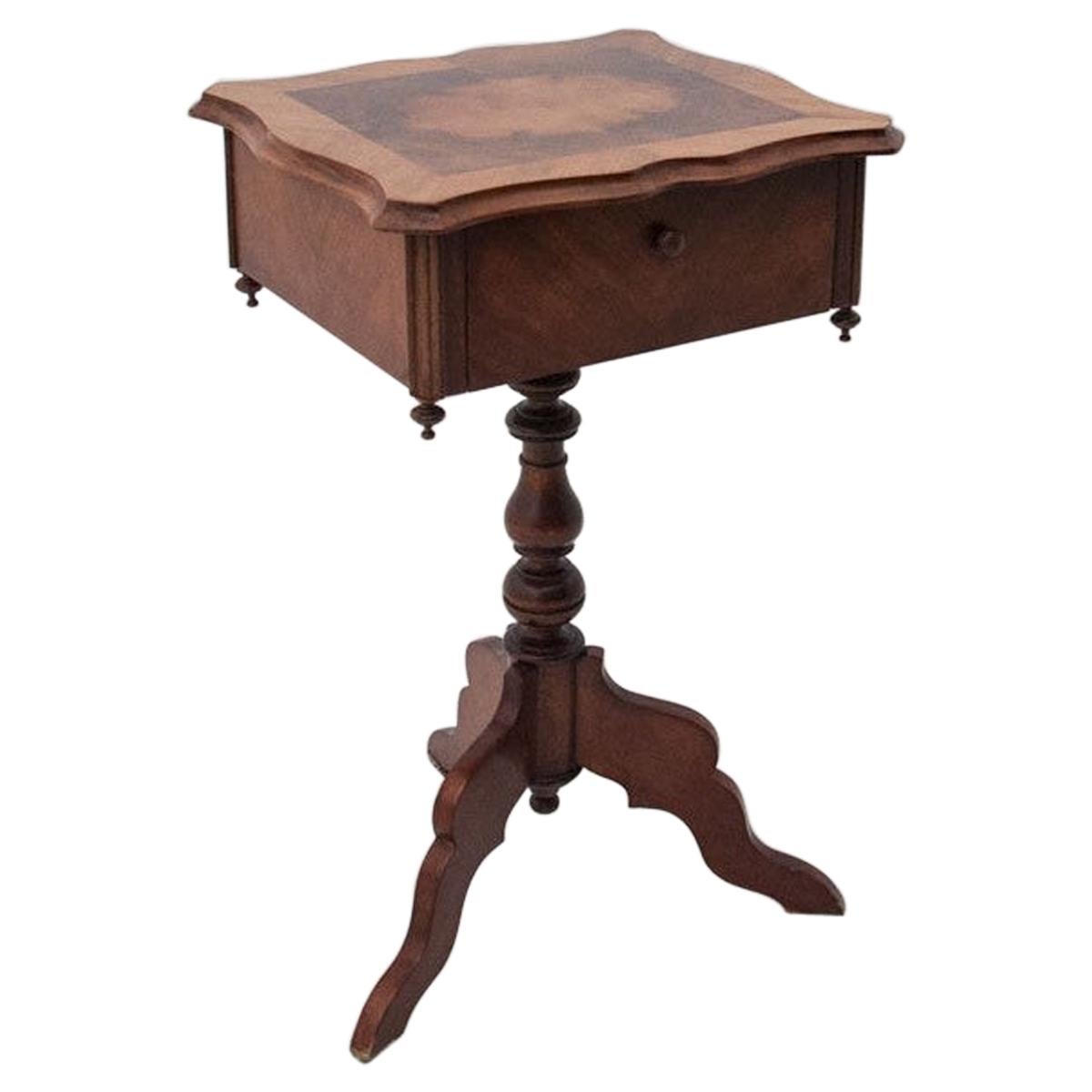 Walnut Thread Table from Around 1900 For Sale