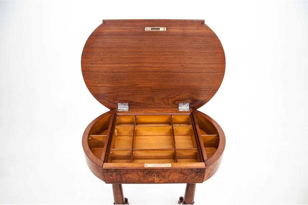 Mid-20th Century Walnut Thread Table from Around 1930