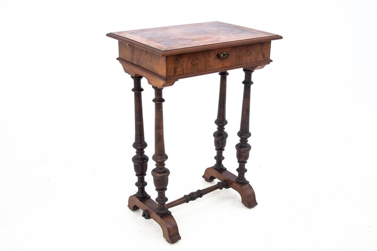 Swedish Walnut Thread Table, Western Europe, circa 1900, Antique For Sale