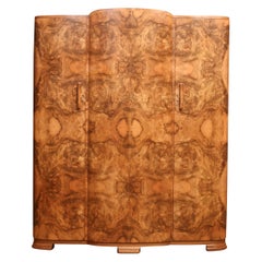 Antique Walnut three door compactum wardrobe