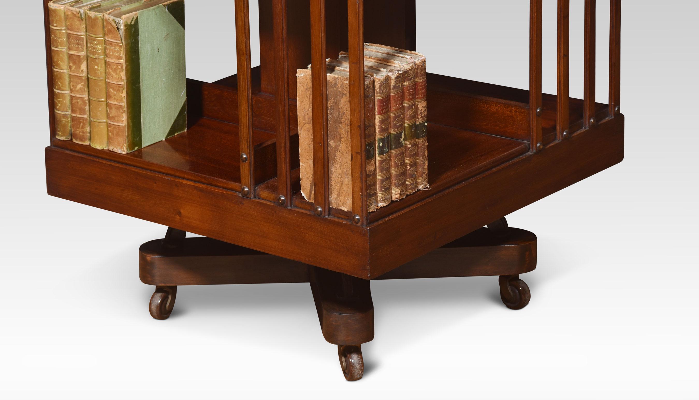 wooden rotating book stand