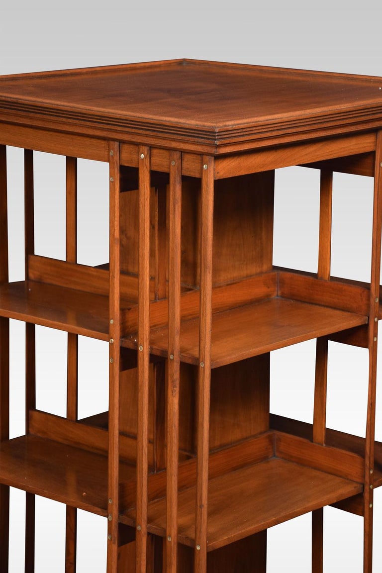 Walnut ThreeTier Revolving Bookcase at 1stDibs