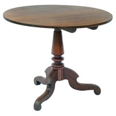 Walnut Tilt Top Center Table /Tripod Legs 
Pedestal Round Table