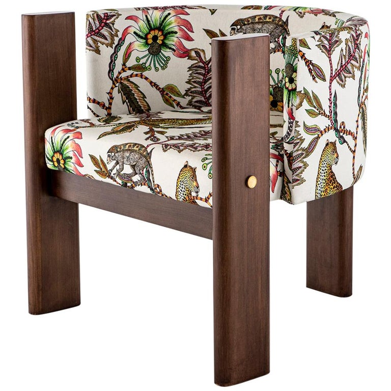 Walnut Timber, Solid Brass and Ardmore Linen Malta Dining and Lounge