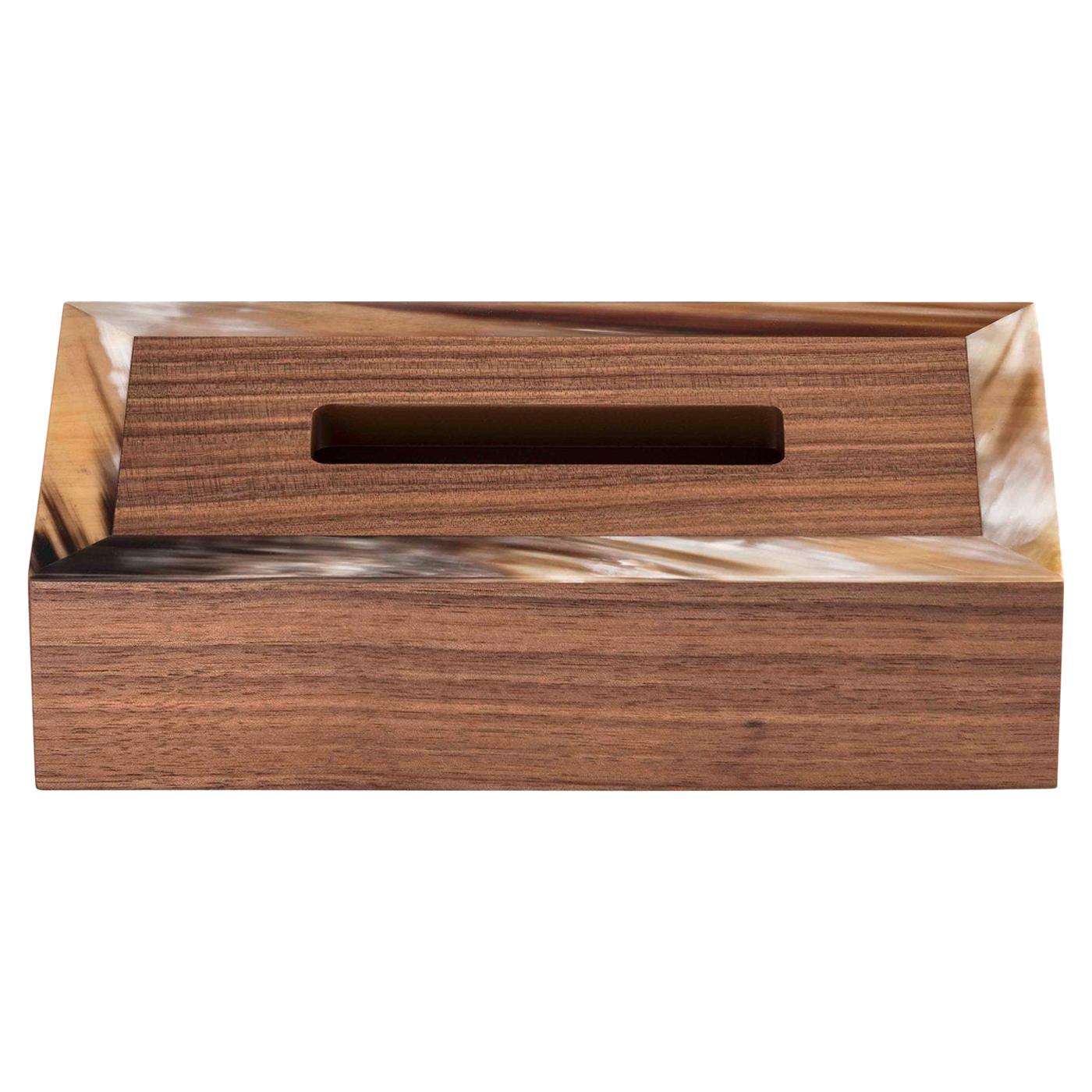 Walnut Tissue Box Walnut Campaign Box at 1stDibs