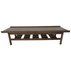 Walnut Toned Coffee Table by Lawrence Peabody for Craft Associates