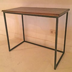 Walnut Top Iron Table